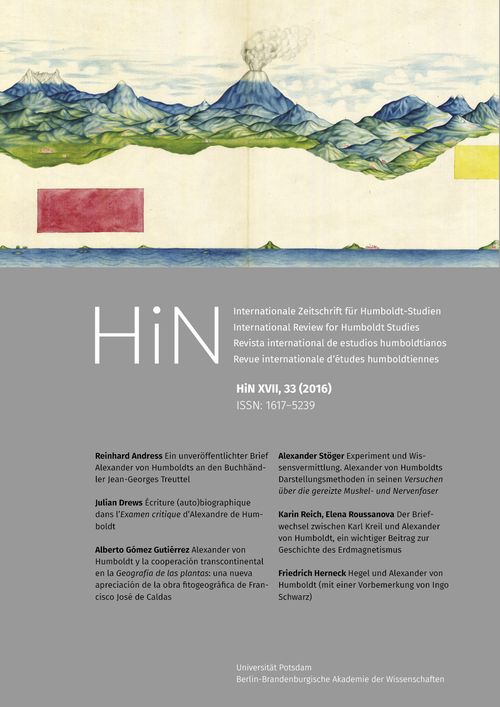 Cover von HiN XVII, 33 (2016)